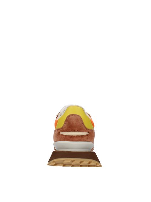 Sneakers modello RUSH GR2 in camoscio e tessuto GHOUD | R2LM GS13ARANCIO-MARRONE-CELESTE